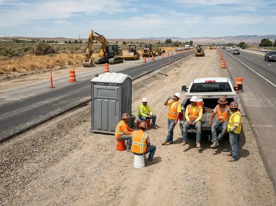 highway-road-construction-crew-007 — frequently asked questions, Porta Potty and Restroom Rentals in Downey, CA